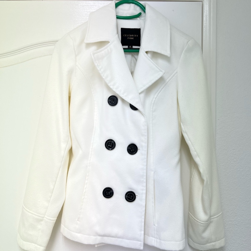 Celebrity Pink White Coat XS